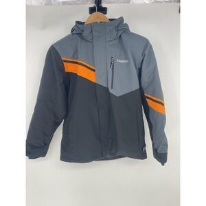 KARBON- Boy's Black/gray/orange Theorem Ski Jacket, Size‎ 12